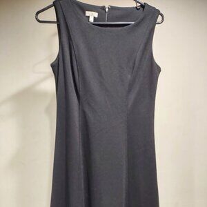 TALBOTS CLASSIC LITTLE BLACK DRESS SLEEVELESS SHEATH FULL ZIP WOMEN'S SIZE 2P
